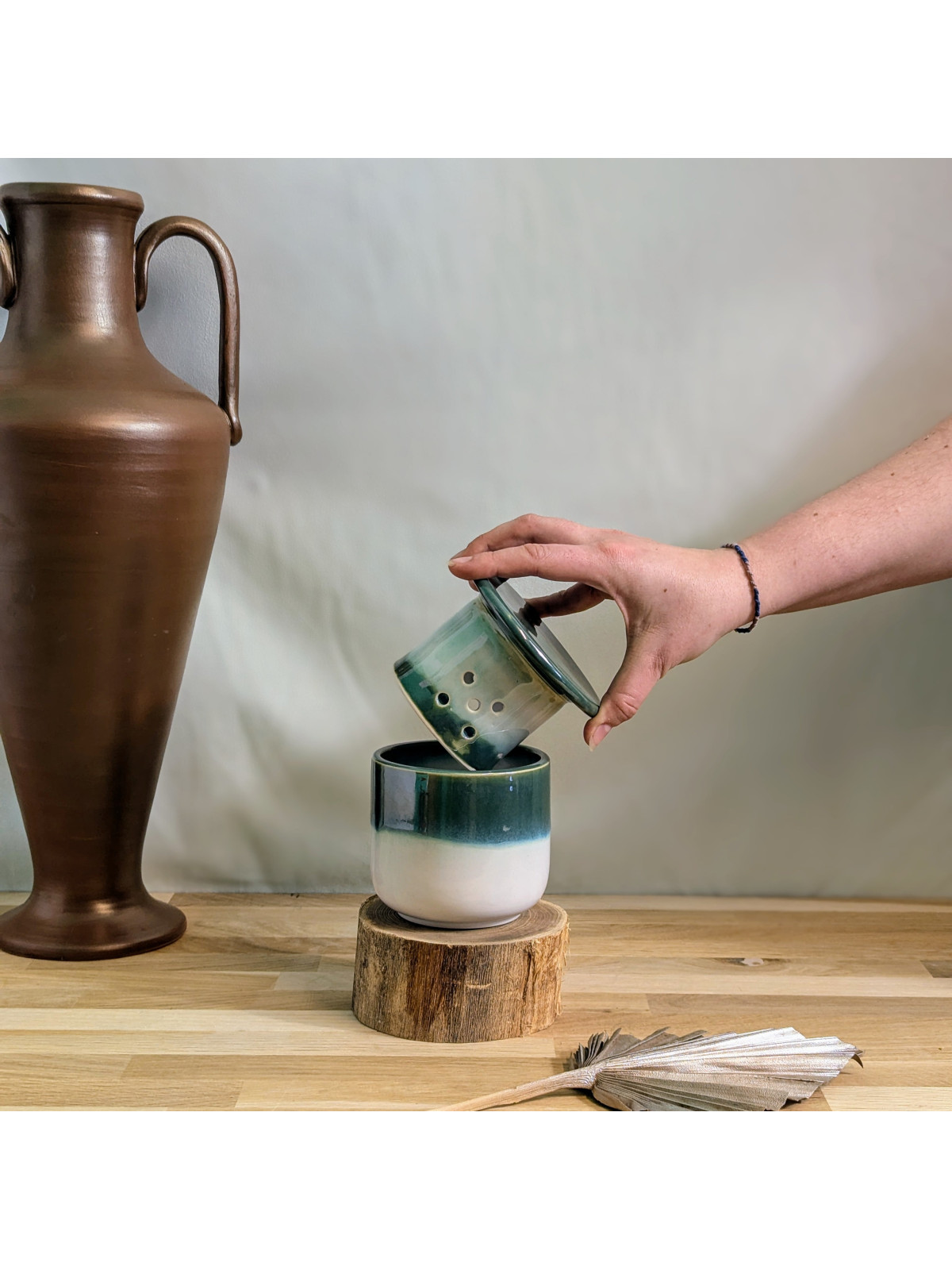 beurrier à eau céramique - La poterie de Sandra & Co