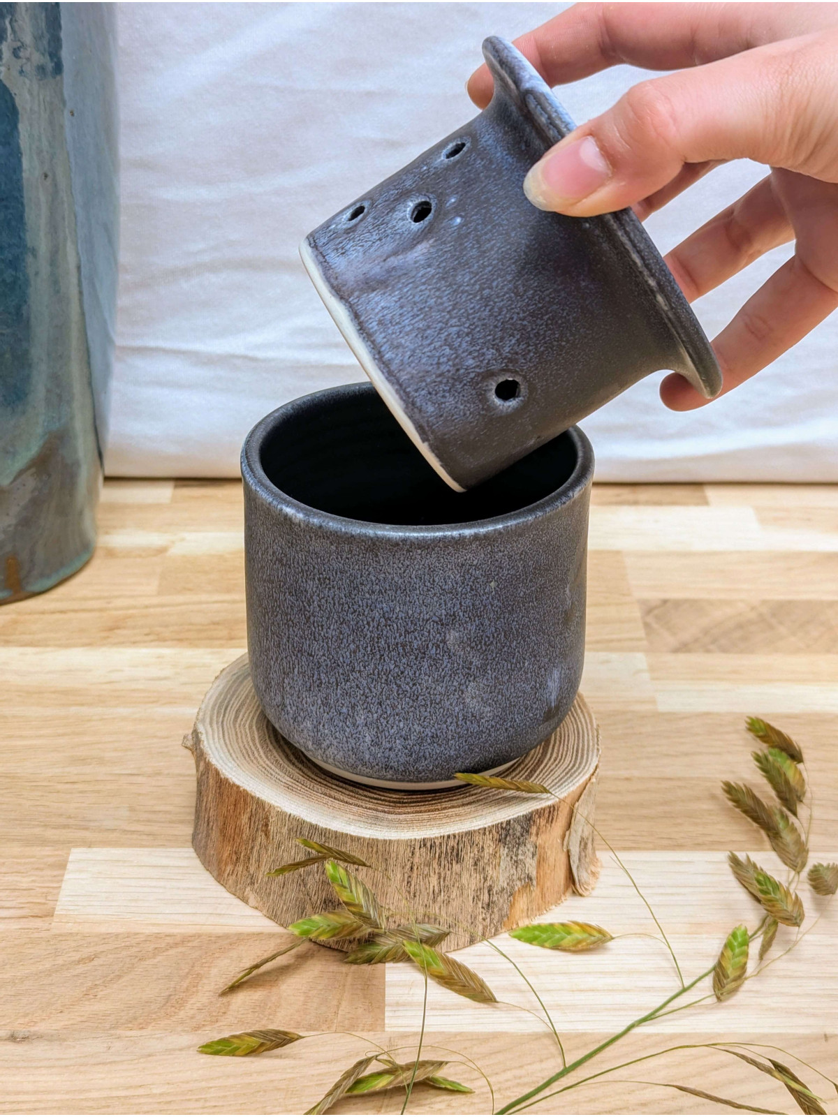 beurrier à eau céramique - La poterie de Sandra & Co
