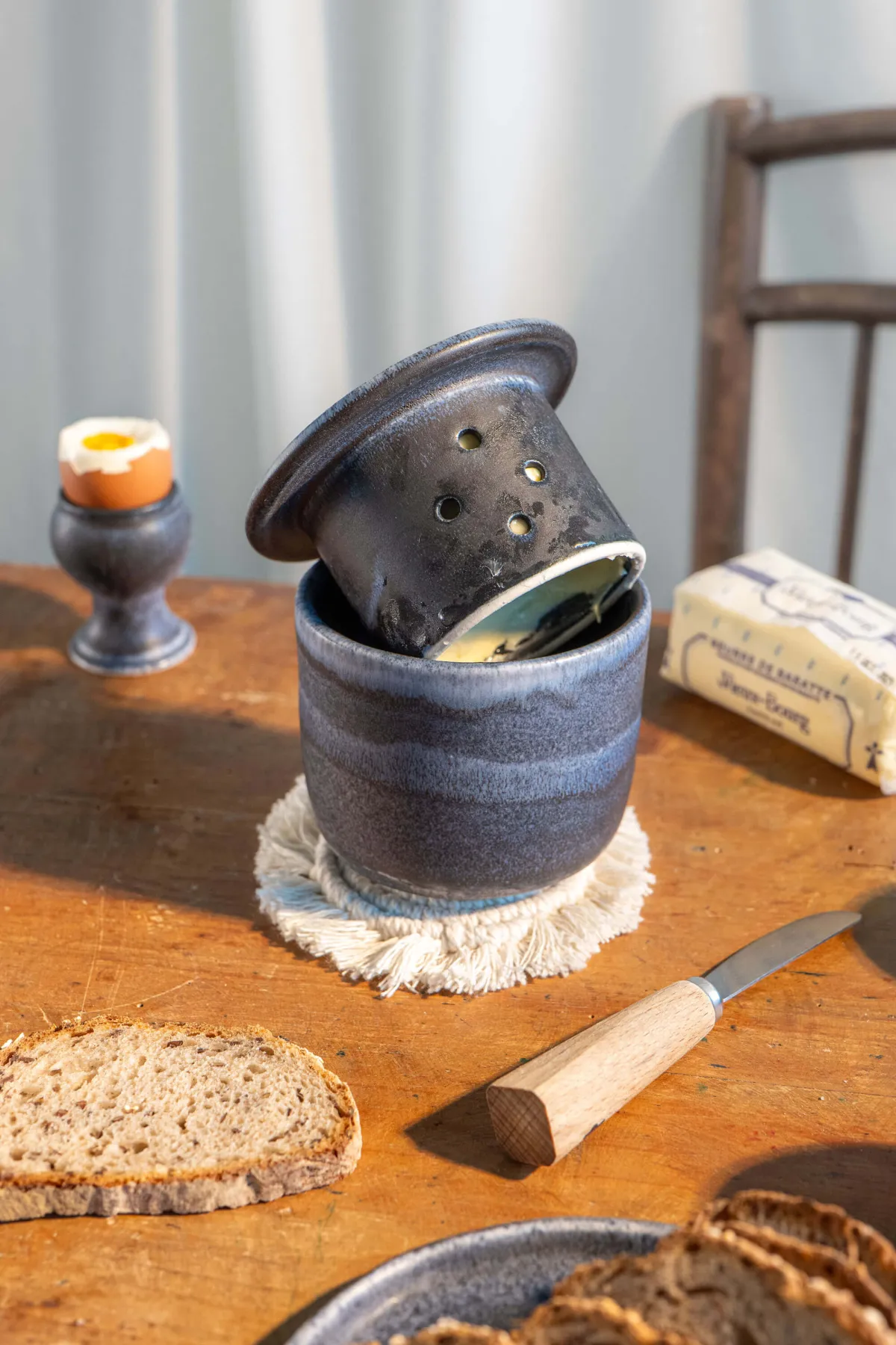 beurrier à eau céramique - La poterie de Sandra & Co